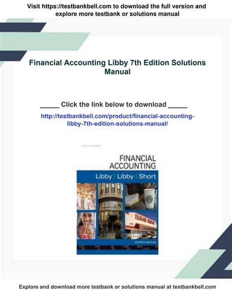 Financial Accounting Libby 7th Edition Chapter 3 Solutions Kindle Editon