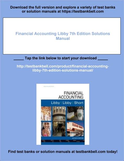 Financial Accounting Libby Libby Short 7th Edition Solutions Manual Ebook Epub