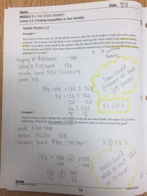 Financial Algebra Answers Kindle Editon