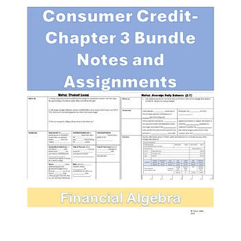 Financial Algebra Consumer Credit Answerssheet PDF