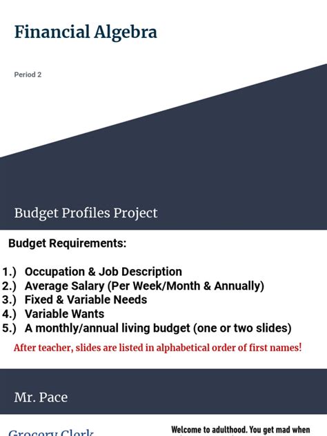 Financial Algebra Prepare A Budget Solutions Doc