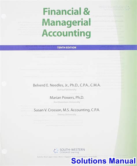 Financial And Managerial Accounting 10th Edition Solutions Doc