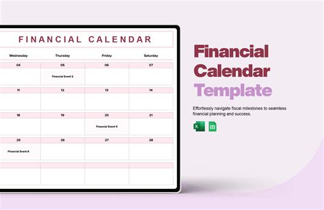 Financial Calendar Template