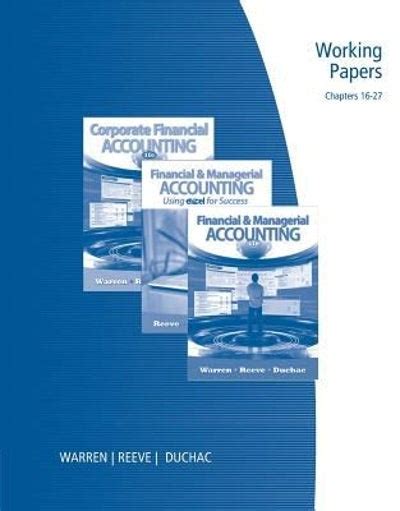 Financial Managerial Accounting 11th Edition Solutions Reader