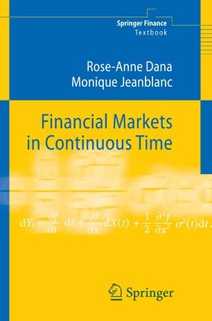 Financial Markets in Continuous Time Corrected 2nd Printing Doc