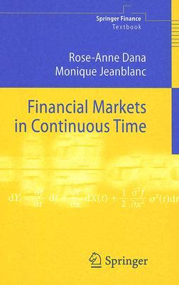 Financial Markets in Continuous Time Corrected 2nd Printing Doc