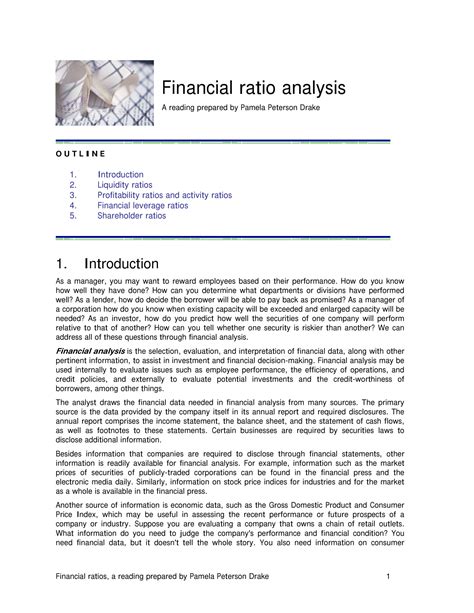 Financial Ratio Analysis It Educjmuedu 212160 PDF Reader