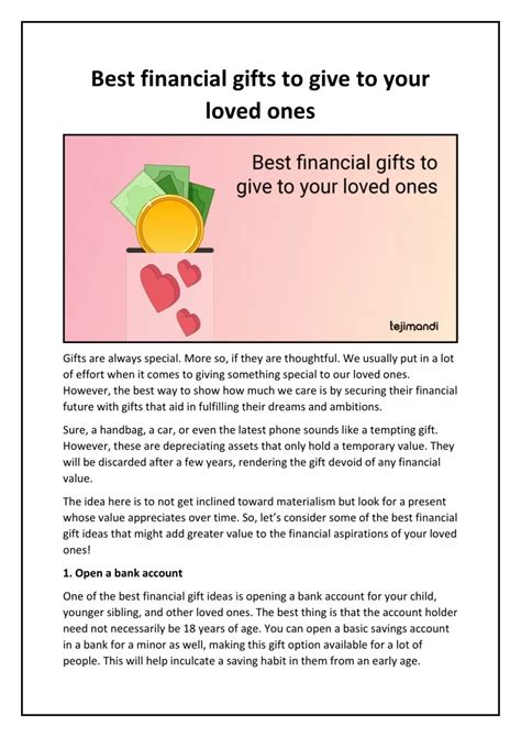 Financial Relief for Loved Ones: