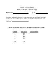 Financial Statement Analysis Practice Test With Answers Reader