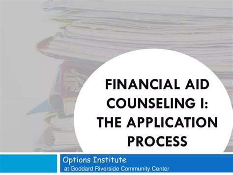 Financial aid counseling: