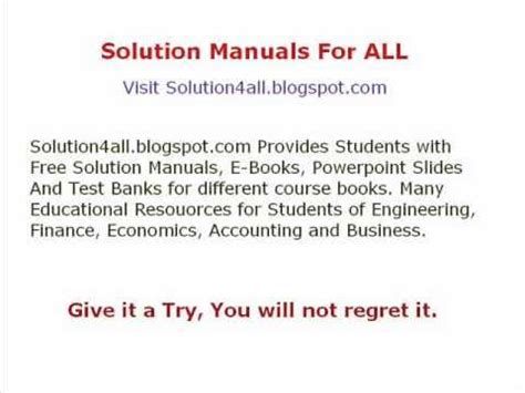 Find Solution Manuals Online PDF