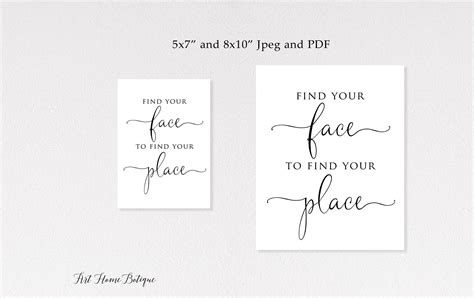 Find Your Face Find Your Place Printable
