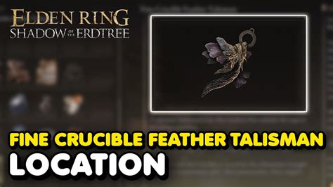 Fine Crucible Feather Talisman: The Enigmatic Talisman with Uncanny Abilities