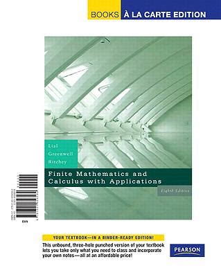 Finite Mathematics And Calculus With Applications 8th Edition Answers Kindle Editon