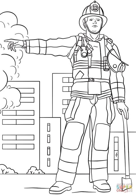 Fireman Printable Coloring Pages