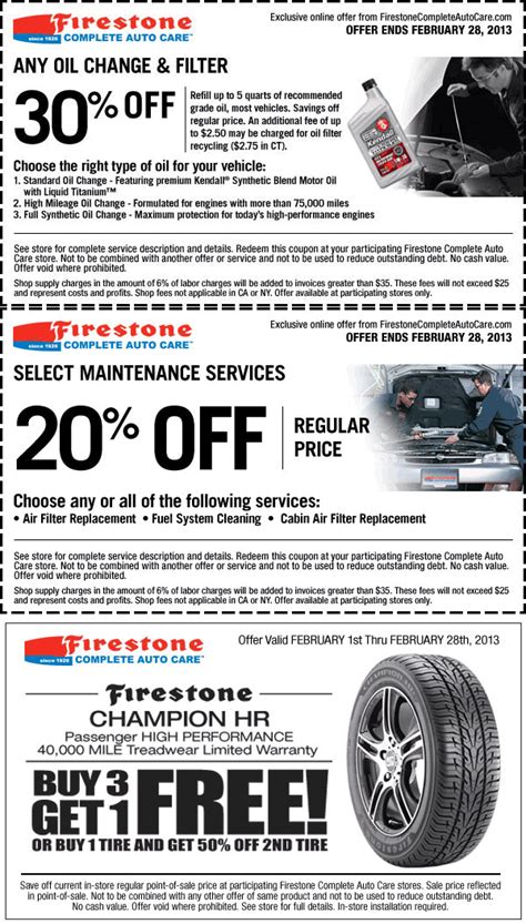 Firestone 30 Off Coupon Printable