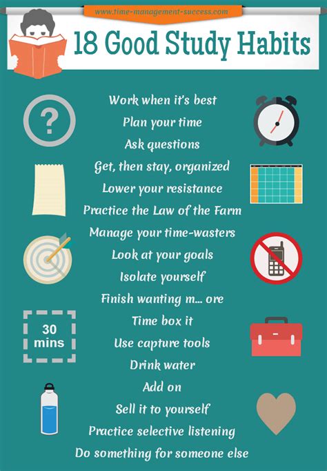 First, good study habits and time management skills will help you succeed in college.