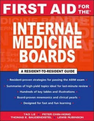 First Aid for the Internal Medicine Boards First Aid Series Epub