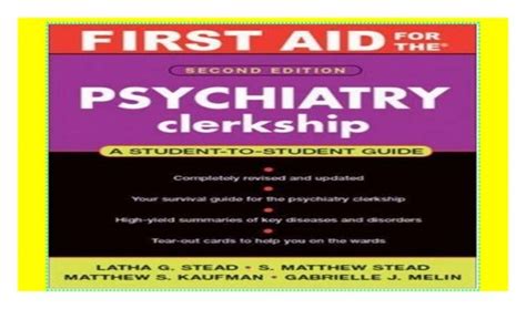 First Aid for the Psychiatry Clerkship Second Edition First Aid Series PDF