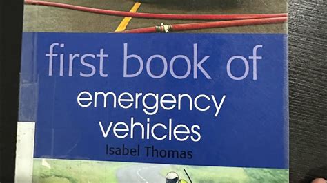 First Book of Emergency Vehicles 1st Edition Kindle Editon