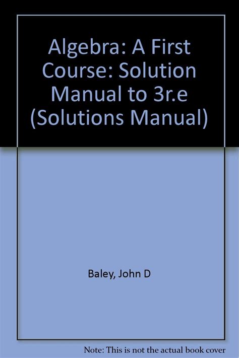 First Course Solutions PDF