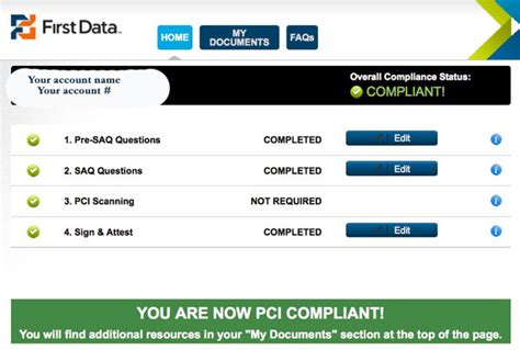 First Data Pci Rapid Comply Solution 2 Doc