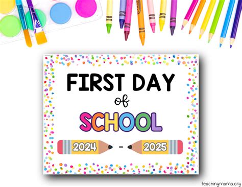 First Day Of School Sign Free Printable Customizable