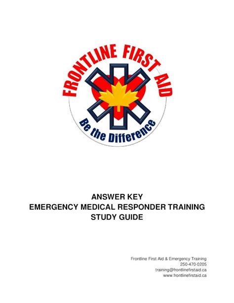 First Responder Answer Key Epub