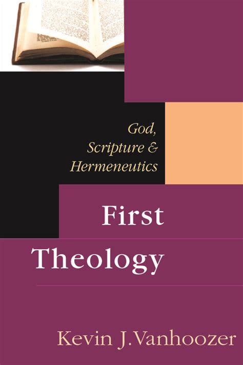 First Theology God Scripture and Hermeneutics PDF