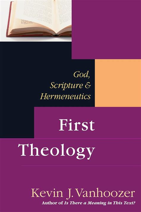 First Theology God Scripture and Hermeneutics PDF