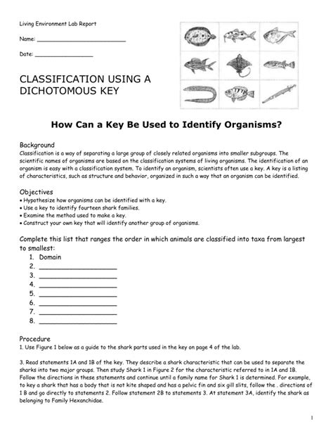 Fish Classification Lab Answer Key Epub