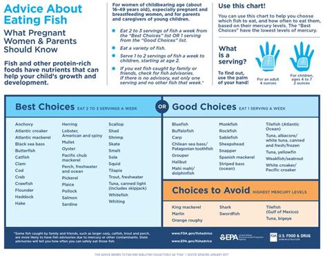 Fish While Pregnant Chart