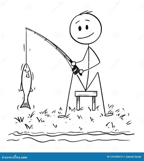 Fishing Cartoon Drawing