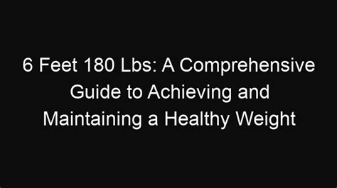 Fit 1: A Comprehensive Guide to Achieving and Maintaining a Healthy Weight