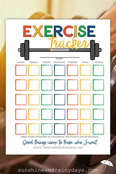 Fitness Tracker Printables