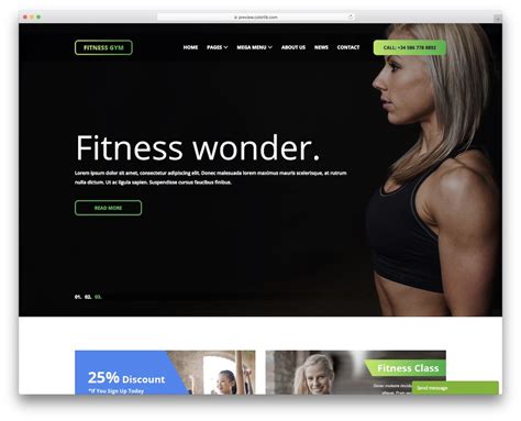 Fitness Web Templates