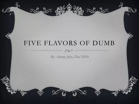 Five Flavors of Dumb PDF