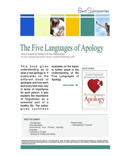 Five Languages of Apology pdf Doc