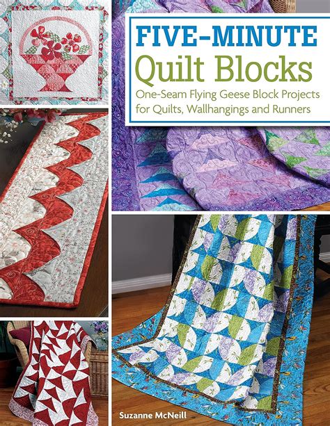 Five-Minute Quilt Blocks One-Seam Flying Geese Block Projects for Quilts Wallhangings and Runners Kindle Editon