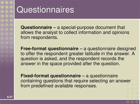 Fixed Rate Questionnaire