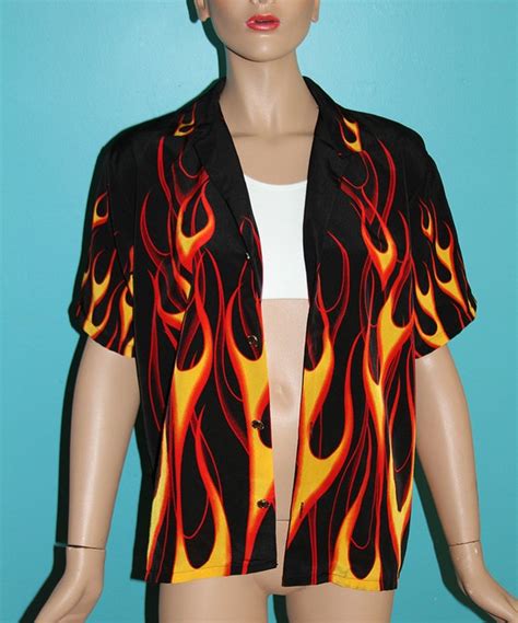 Flame Button Down Shirt: The Perfect Statement Piece for Bold Fashionistas