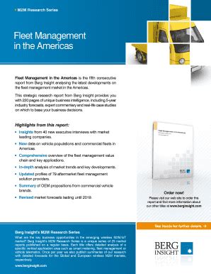 Fleet Management in the Americas - Berg Insight PDF Doc