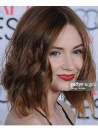 Flexibility Without Bangs Brown Chin Length Karen Gillan Wigs