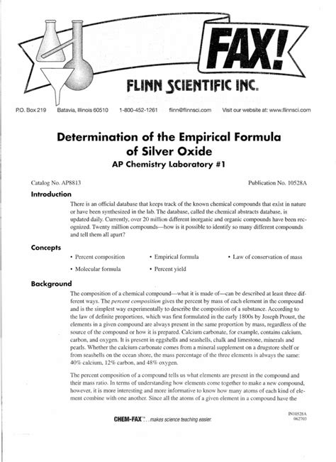 Flinn Scientific Liquid Chromatography Lab 18 Answers Epub