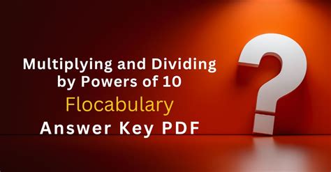 Flocabulary Unit 10 Answer Key PDF