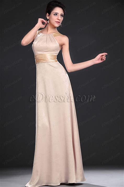 Floor-Length Column Dress: