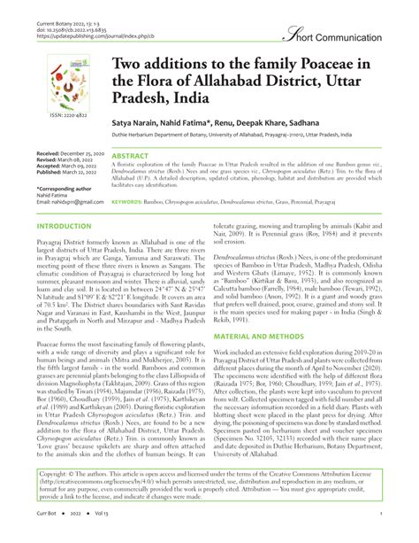 Flora of Allahabad District PDF