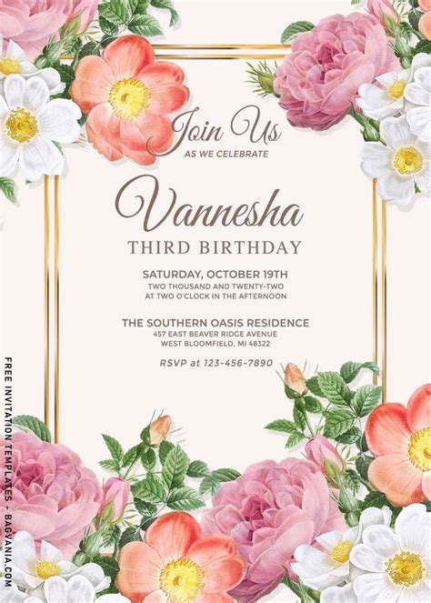 Floral Invitation Template