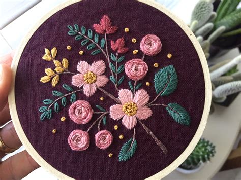 Floral embroidery: