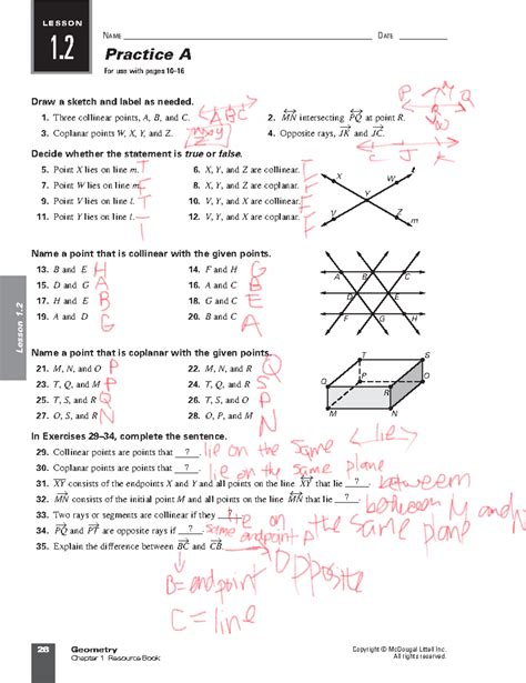 Florida Holt Mcdougal Geometry Practice Work Answers PDF